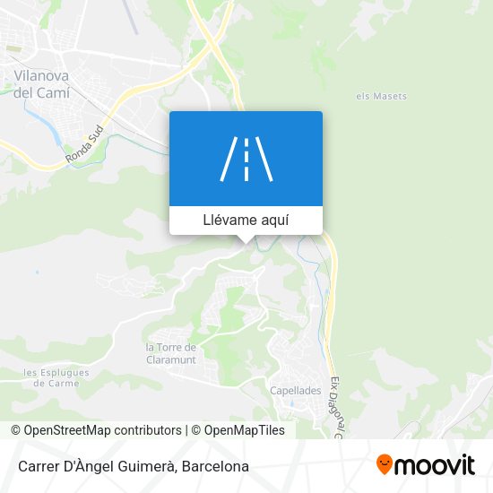 Mapa Carrer D'Àngel Guimerà