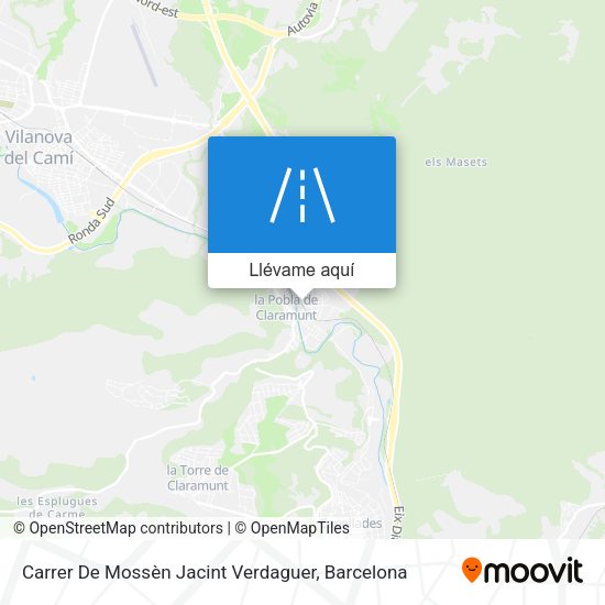 Mapa Carrer De Mossèn Jacint Verdaguer
