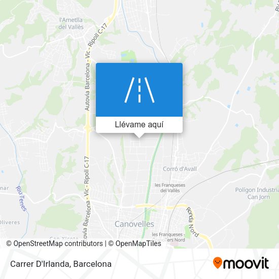 Mapa Carrer D'Irlanda