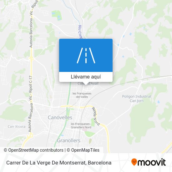 Mapa Carrer De La Verge De Montserrat