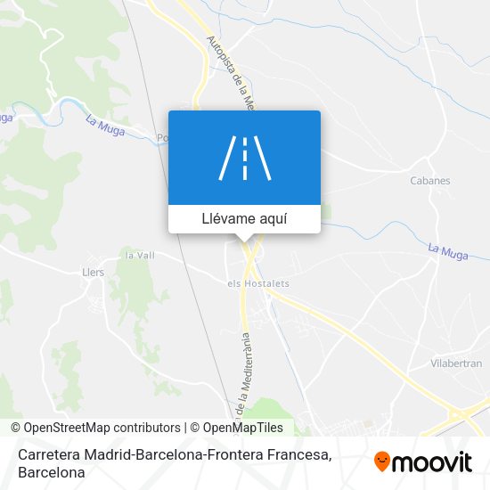 Mapa Carretera Madrid-Barcelona-Frontera Francesa