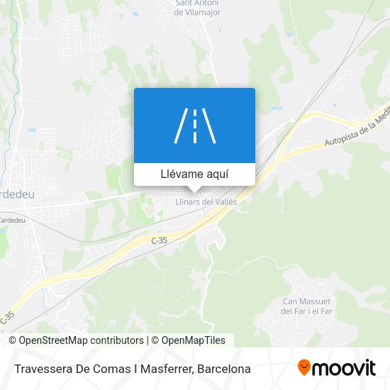 Mapa Travessera De Comas I Masferrer