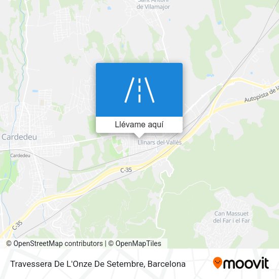 Mapa Travessera De L'Onze De Setembre