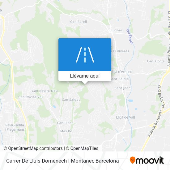 Mapa Carrer De Lluís Domènech I Montaner