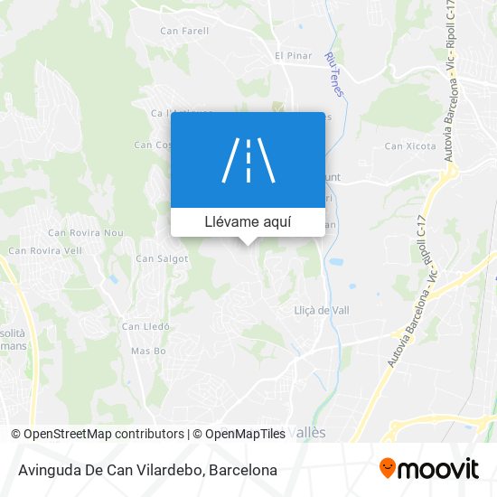 Mapa Avinguda De Can Vilardebo
