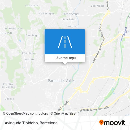 Mapa Avinguda Tibidabo