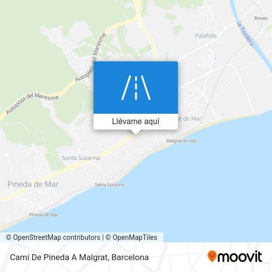 Mapa Camí De Pineda A Malgrat