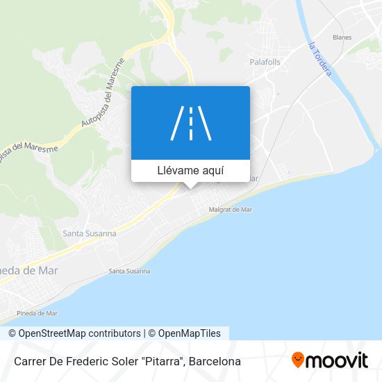 Mapa Carrer De Frederic Soler "Pitarra"