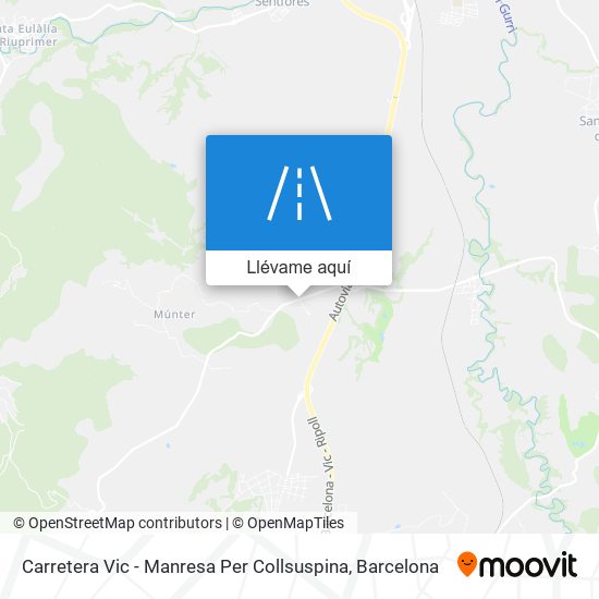 Mapa Carretera Vic - Manresa Per Collsuspina