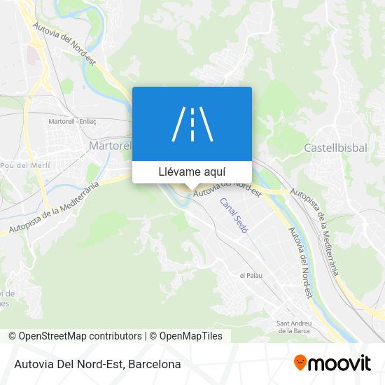 Mapa Autovia Del Nord-Est