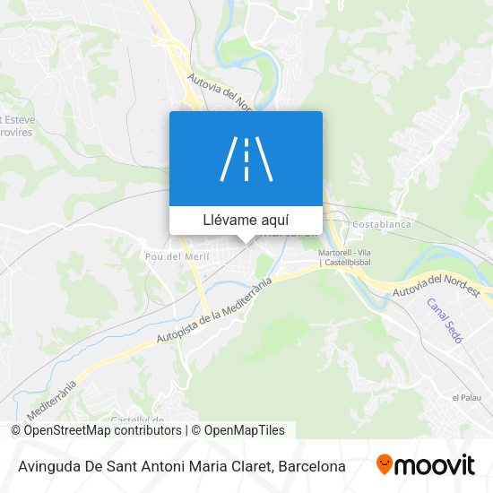 Mapa Avinguda De Sant Antoni Maria Claret