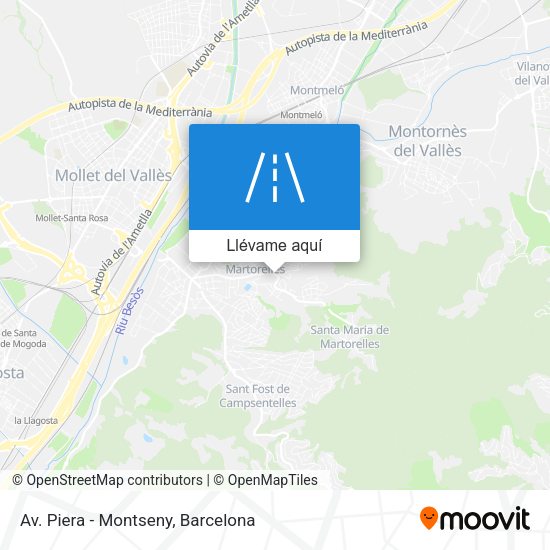 Mapa Av. Piera - Montseny