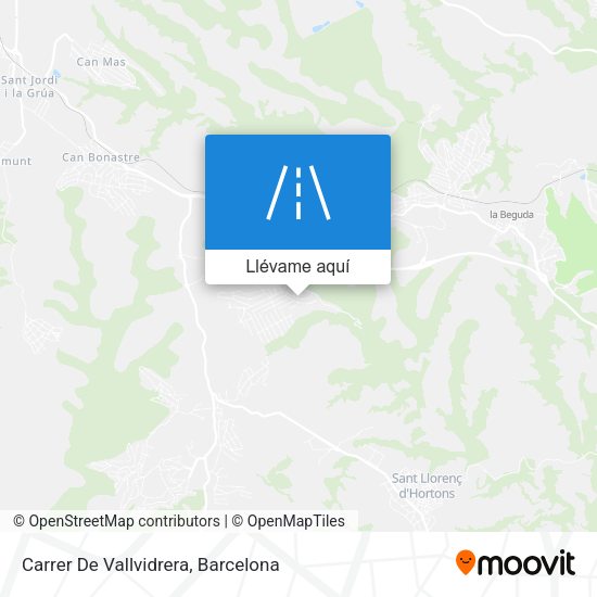 Mapa Carrer De Vallvidrera