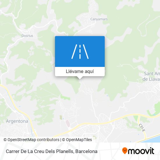 Mapa Carrer De La Creu Dels Planells