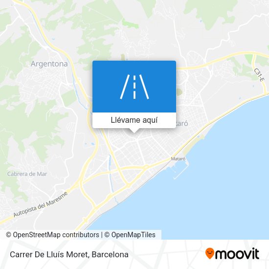 Mapa Carrer De Lluís Moret