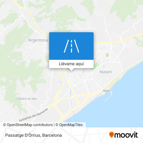 Mapa Passatge D'Òrrius