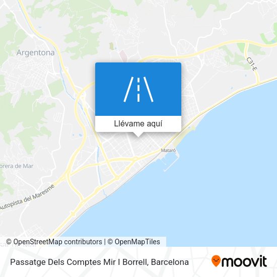 Mapa Passatge Dels Comptes Mir I Borrell