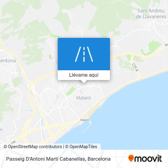 Mapa Passeig D'Antoni Martí Cabanellas
