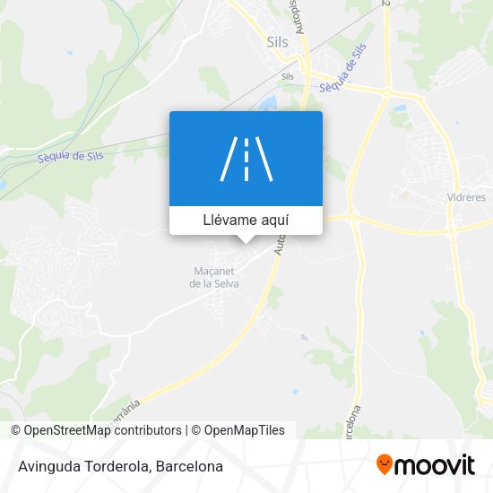 Mapa Avinguda Torderola