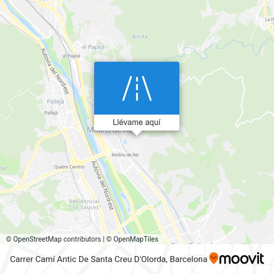 Mapa Carrer Camí Antic De Santa Creu D'Olorda