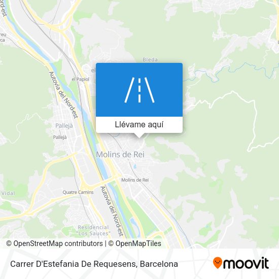 Mapa Carrer D'Estefania De Requesens
