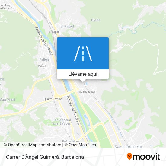 Mapa Carrer D'Àngel Guimerà