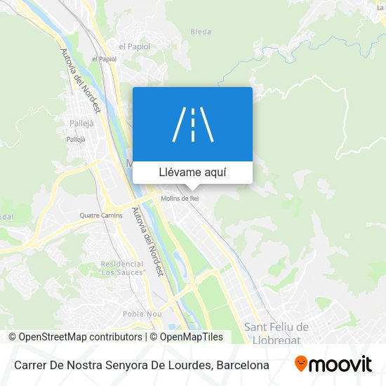 Mapa Carrer De Nostra Senyora De Lourdes
