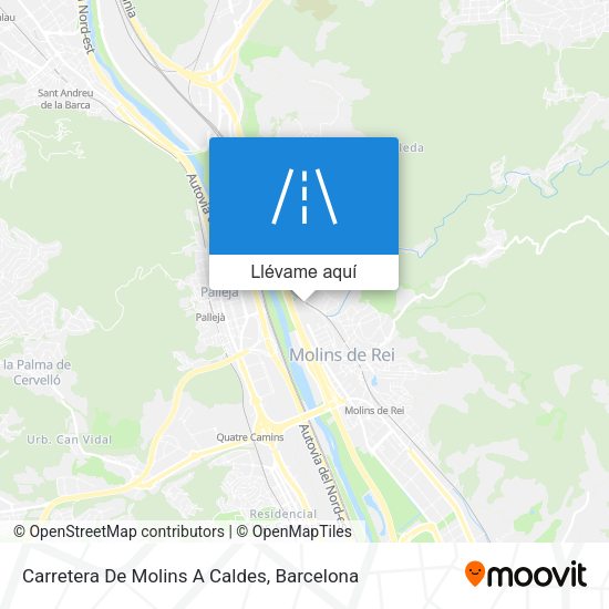Mapa Carretera De Molins A Caldes