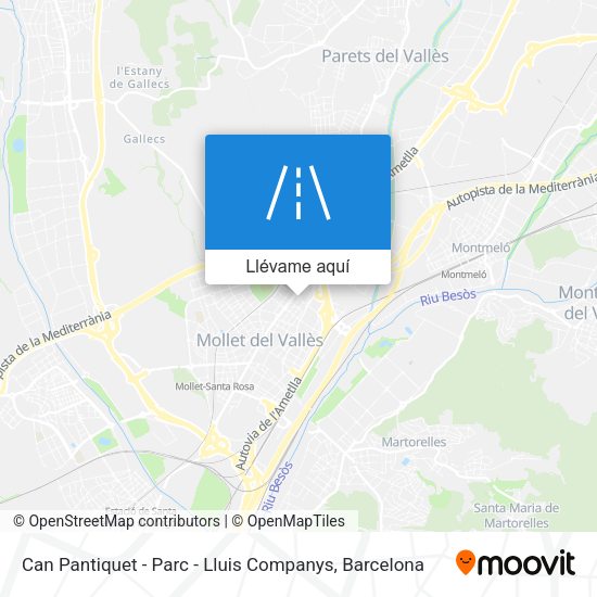 Mapa Can Pantiquet - Parc - Lluis Companys