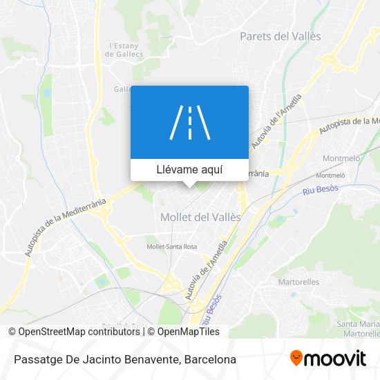 Mapa Passatge De Jacinto Benavente