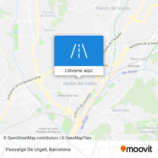 Mapa Passatge De Urgell