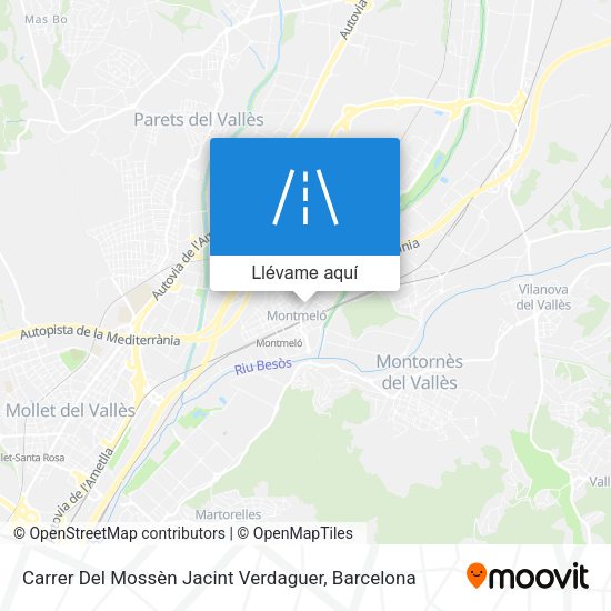 Mapa Carrer Del Mossèn Jacint Verdaguer