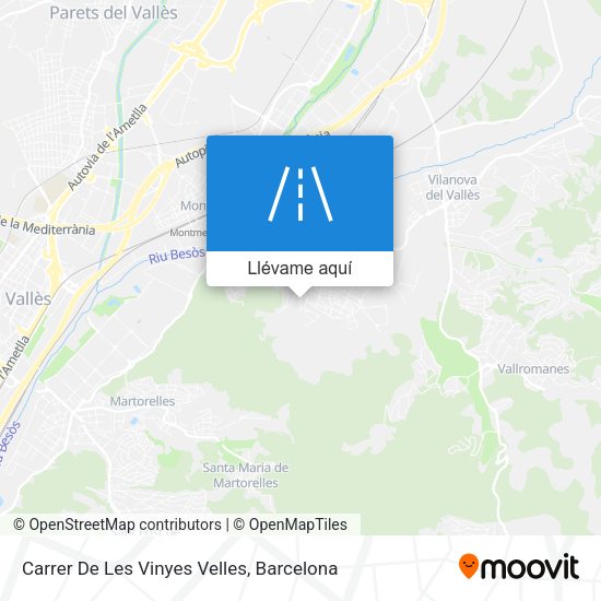 Mapa Carrer De Les Vinyes Velles