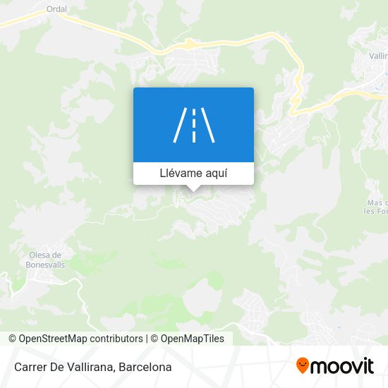 Mapa Carrer De Vallirana
