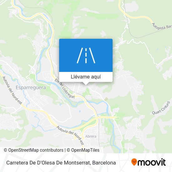 Mapa Carretera De D'Olesa De Montserrat
