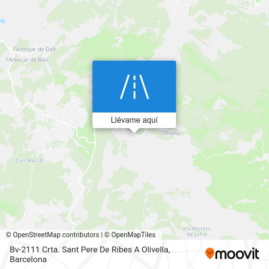 Mapa Bv-2111 Crta. Sant Pere De Ribes A Olivella