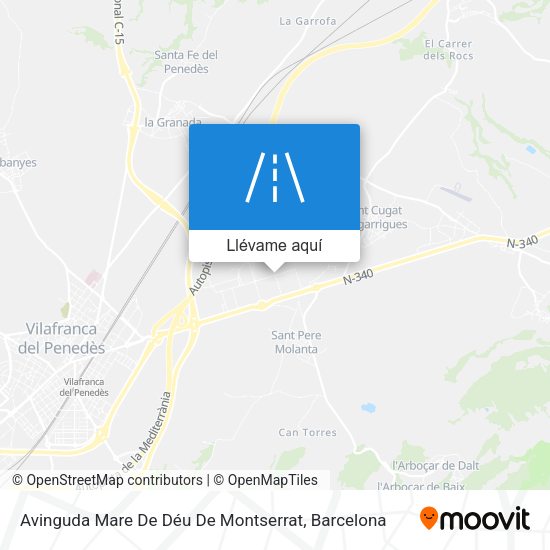 Mapa Avinguda Mare De Déu De Montserrat