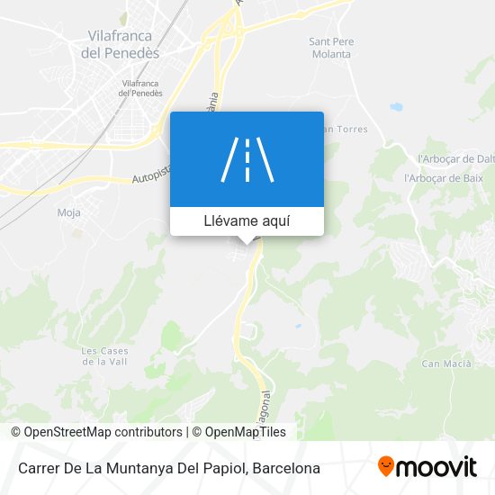 Mapa Carrer De La Muntanya Del Papiol