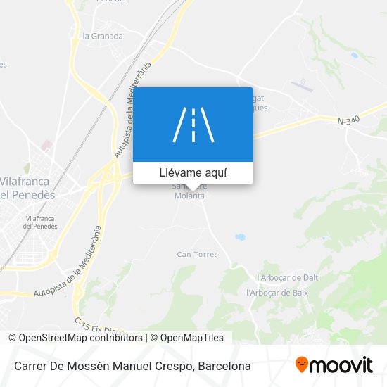Mapa Carrer De Mossèn Manuel Crespo