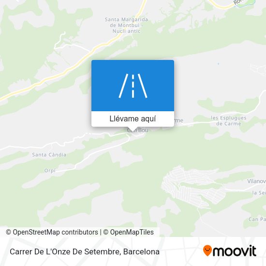 Mapa Carrer De L'Onze De Setembre