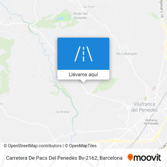 Mapa Carretera De Pacs Del Penedès Bv-2162