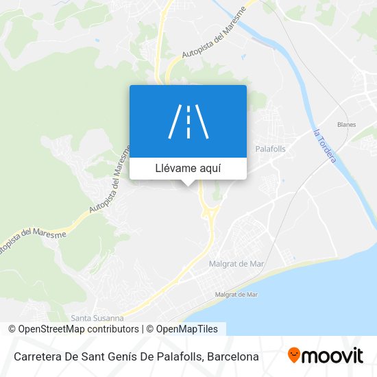 Mapa Carretera De Sant Genís De Palafolls