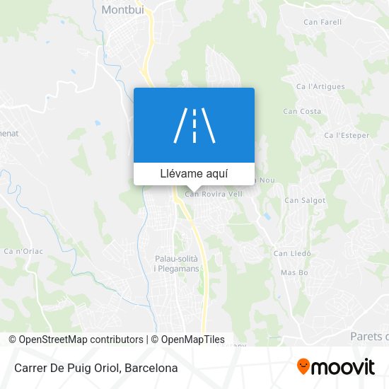 Mapa Carrer De Puig Oriol