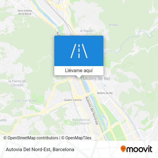 Mapa Autovia Del Nord-Est