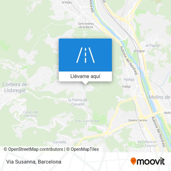 Mapa Via Susanna