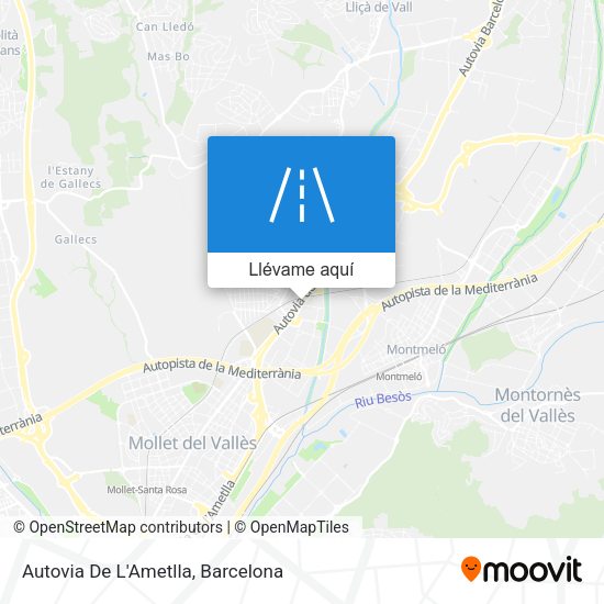 Mapa Autovia De L'Ametlla