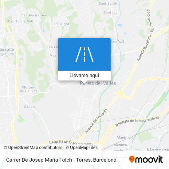 Mapa Carrer De Josep Maria Folch I Torres