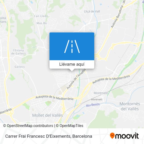 Mapa Carrer Frai Francesc D'Eixements
