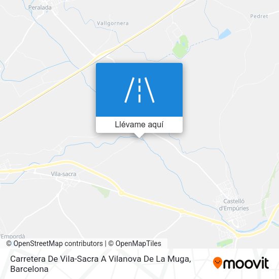 Mapa Carretera De Vila-Sacra A Vilanova De La Muga