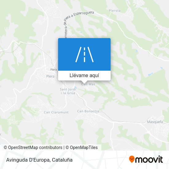 Mapa Avinguda D'Europa